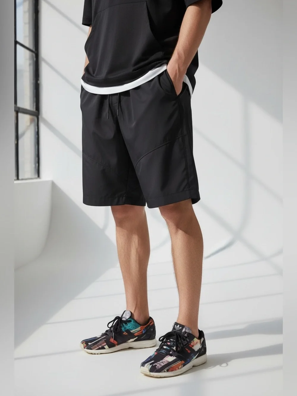 adidas Black Multicolor Graphic Sneakers